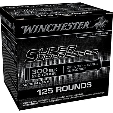 Winchester Suppressor .300 Blackout 200-Grain Centerfire Ammunition - 125 Rounds